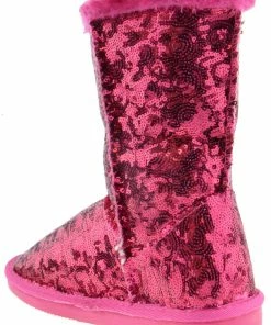 Shoe Dezigns Bling K Little Girls Sequin Slip On Boots Girl's
