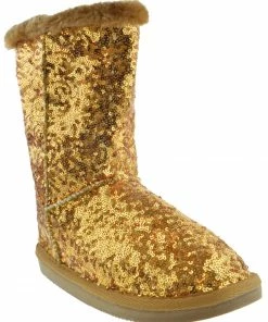 Shoe Dezigns Bling K Little Girls Sequin Slip On Boots Girl's