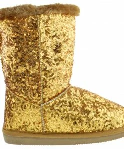 Shoe Dezigns Bling K Little Girls Sequin Slip On Boots Girl's
