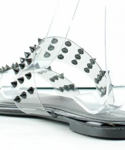 Bamboo Women's Block 69 Womens Double Stud Wide Band Flat Slip On Sandals 11 Bamboo Women's Block 69 Womens Double Stud Wide Band Flat Slip On Sandals