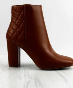 Top Guy Bond 8 Women's Cross Stitch Heeled Ankle Booties