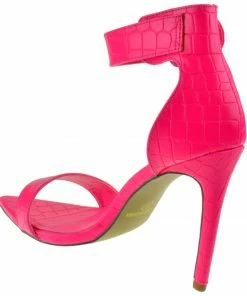 Glaze Borry-02 Womens Ankle Strap Stiletto Heel Sandals