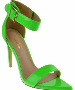 Glaze Borry-02 Womens Ankle Strap Stiletto Heel Sandals