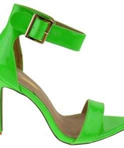 Glaze Borry-02 Womens Ankle Strap Stiletto Heel Sandals