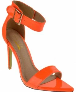 Glaze Borry-02 Womens Ankle Strap Stiletto Heel Sandals