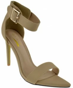 Glaze Borry-02 Womens Ankle Strap Stiletto Heel Sandals