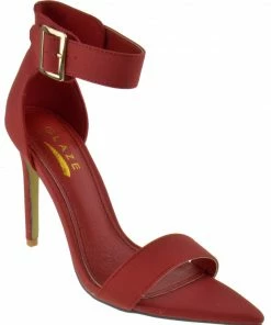Glaze Borry-02 Womens Ankle Strap Stiletto Heel Sandals
