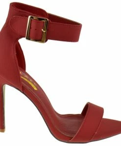 Glaze Borry-02 Womens Ankle Strap Stiletto Heel Sandals