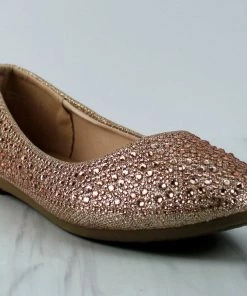 Top Moda Bruce-1 Womens Embellished Almond Toe Flats Women's