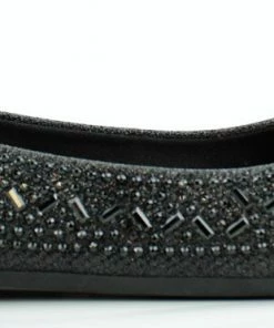 Top Moda Bruce 5 Women's Rhinestone Embellished Almond Toe Flats