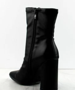 Top Moda Bruno-1 Womens Block Heeled Pointed Toe Ankle Boots