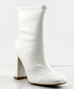 Top Moda Bruno-1 Womens Block Heeled Pointed Toe Ankle Boots