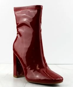 Top Moda Bruno-1 Womens Block Heeled Pointed Toe Ankle Boots