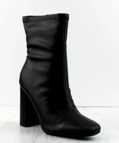 SHOE BARGAIN Shop 40 Top Moda Bruno-1 Womens Block Heeled Pointed Toe Ankle Boots