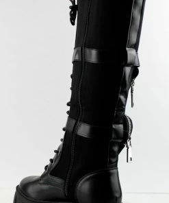 Nature Breeze COMPACT-03 HI Womans Knee High Double Pouch Combat Boots 11 Nature Breeze COMPACT-03 HI Womans Knee High Double Pouch Combat Boots