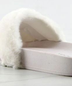 Top Moda Cab 36 Womens Faux Fur Slides With Rhinestone Band Women's