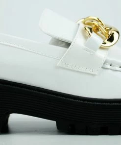 Forever Chief-63 Womens Platform Chain Accented Lug Sole Shoes