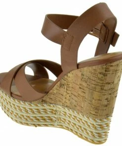 Bamboo Choice 47 Womens High Heel Strappy Cork Wedges Women's