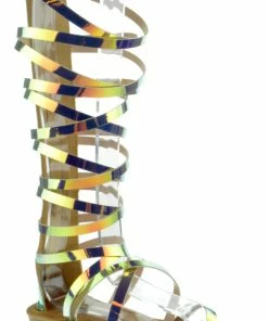 Link Cinema 68K Little Girls Metallic Gladiator Sandals