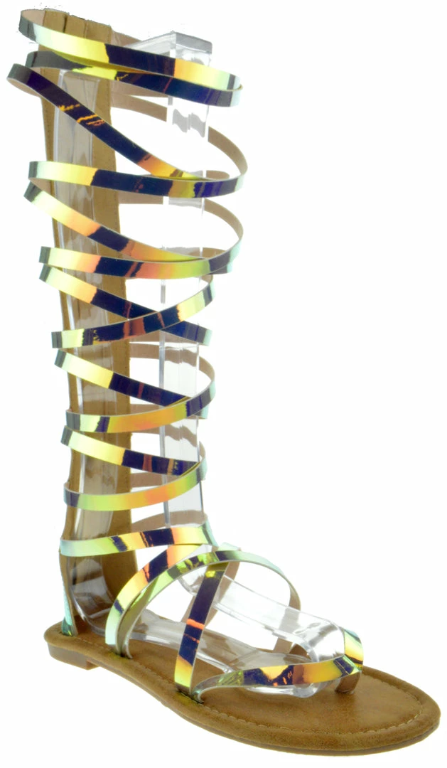 Link Cinema 68K Little Girls Metallic Gladiator Sandals 1 Link Cinema 68K Little Girls Metallic Gladiator Sandals