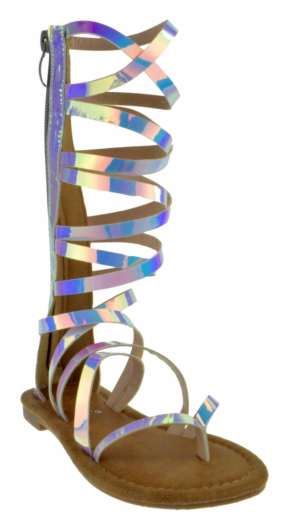 Link Cinema 68K Little Girls Metallic Gladiator Sandals 4 Link Cinema 68K Little Girls Metallic Gladiator Sandals