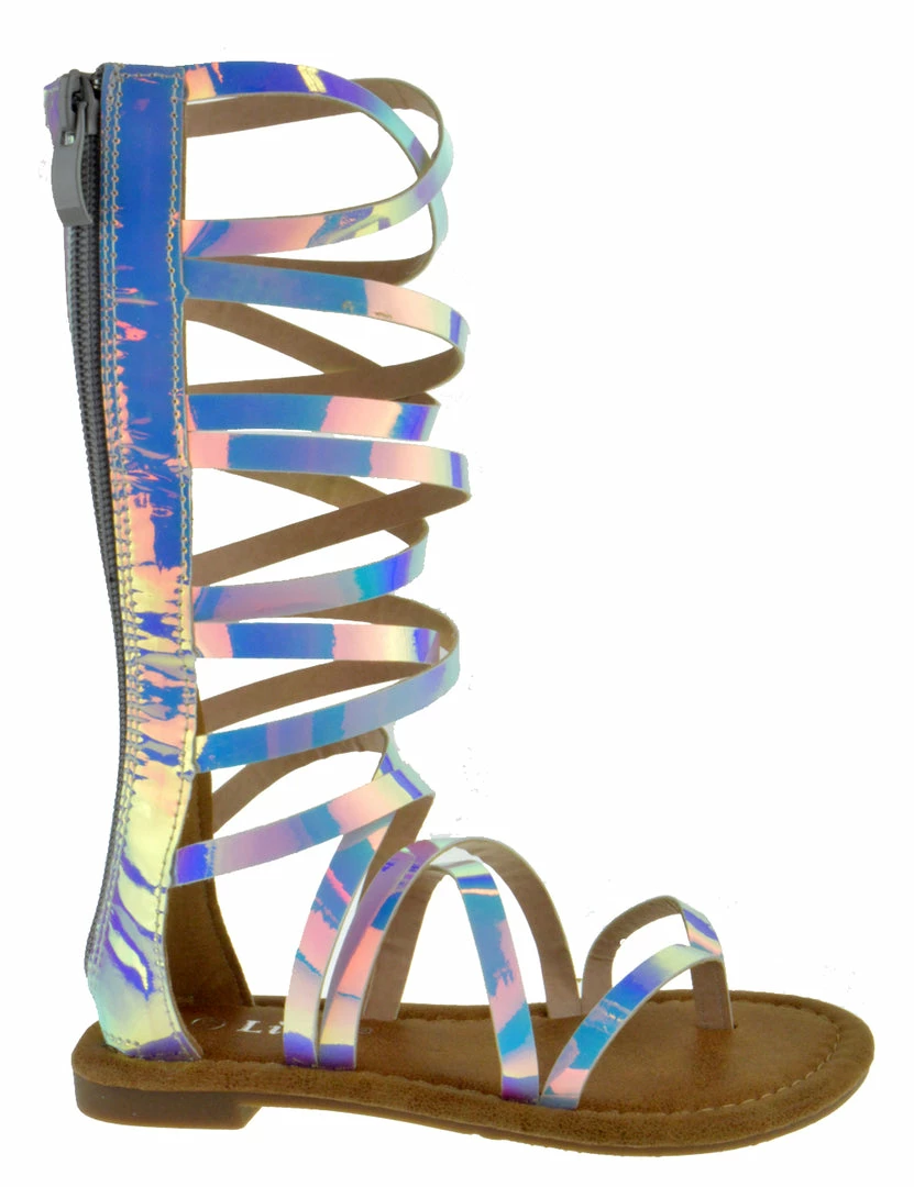 Link Cinema 68K Little Girls Metallic Gladiator Sandals 5 Link Cinema 68K Little Girls Metallic Gladiator Sandals