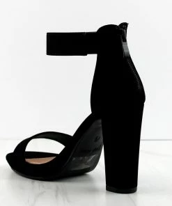 Top Moda Claire-1 Womens Block High Heeled Open Toe Sandals