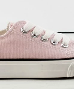 Link Classic 01K Little Girls Low Top Lace Up Canvas Sneakers