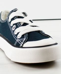 Link Classic 01K Little Girls Low Top Lace Up Canvas Sneakers