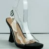 MATA Countless Women's Translucent Pyramid Heel Sandals
