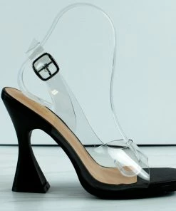 MATA Countless Women's Translucent Pyramid Heel Sandals