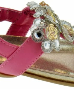 Lucita LIQUIDATIONS! Crab-1716km Girls Gem Embellished Platform Sandal