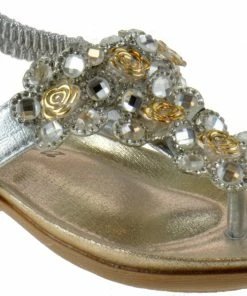 Lucita LIQUIDATIONS! Crab-1716km Girls Gem Embellished Platform Sandal