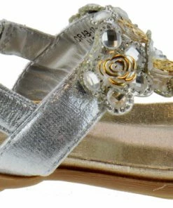 Lucita LIQUIDATIONS! Crab-1716km Girls Gem Embellished Platform Sandal