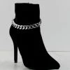 MATA Cravings Women's Chain Accented Stilletto Ankle Boots