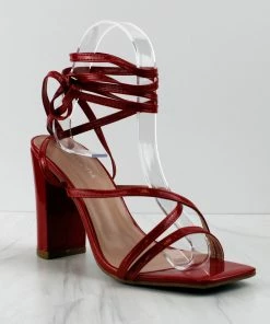 Top Moda DAKOTA-99 Womens Strappy Wrapped Heeled Sandals Women's