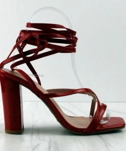 Top Moda DAKOTA-99 Womens Strappy Wrapped Heeled Sandals Women's