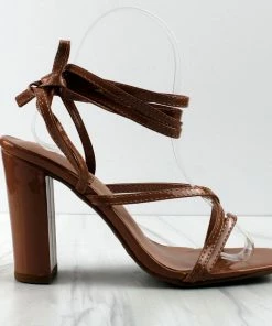 Top Moda DAKOTA-99 Womens Strappy Wrapped Heeled Sandals Women's