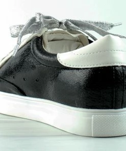 Nature Breeze Women's Boots Dale Womens Low Top Star Metallic Lace Up Sneakers