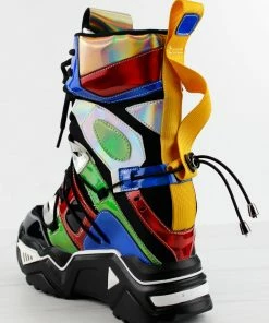 Anthony Wang Damson 09 Womens Mid Calf Multi Tone Platform Lace Up Fashion Sneakers 11 Anthony Wang Damson 09 Womens Mid Calf Multi Tone Platform Lace Up Fashion Sneakers