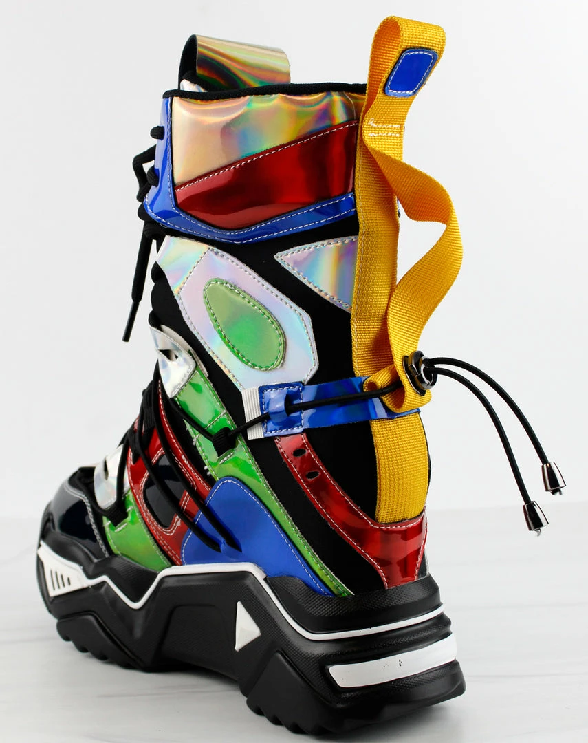 Anthony Wang Damson 09 Womens Mid Calf Multi Tone Platform Lace Up Fashion Sneakers 6 Anthony Wang Damson 09 Womens Mid Calf Multi Tone Platform Lace Up Fashion Sneakers