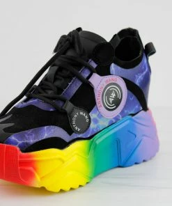 Anthony Wang Women's Damson 12 Womens Wedge Platform Lace Up Fashion Sneakers