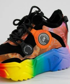 Anthony Wang Women's Damson 12 Womens Wedge Platform Lace Up Fashion Sneakers