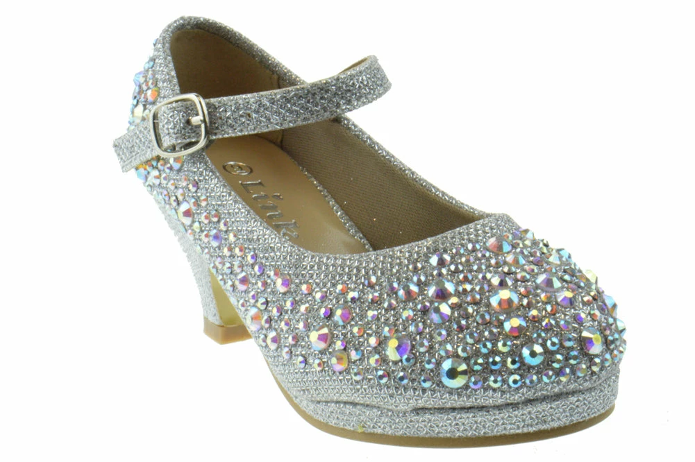 Link Dana 58K Girl's Rhinestone Mary Jane Dress Pumps 8 Link Dana 58K Girl's Rhinestone Mary Jane Dress Pumps