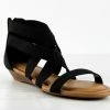 Forever Danielle 74 Womens Criss Cross Strappy Ankle Open Toe Wedged Sandals Women's