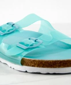 SHOE BARGAIN WAREHOUSE (WWW.SBWSHOES.COM) Defeat 68 Womens Double Strap Buckle Embellished Foot Bed Sandals Women's