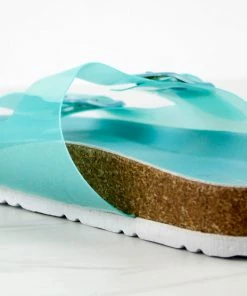 SHOE BARGAIN WAREHOUSE (WWW.SBWSHOES.COM) Defeat 68 Womens Double Strap Buckle Embellished Foot Bed Sandals Women's