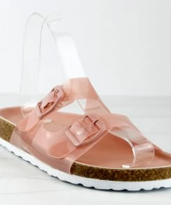 SHOE BARGAIN WAREHOUSE (WWW.SBWSHOES.COM) Defeat 68 Womens Double Strap Buckle Embellished Foot Bed Sandals Women's