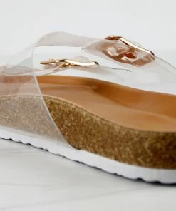 SHOE BARGAIN WAREHOUSE (WWW.SBWSHOES.COM) Defeat 68 Womens Double Strap Buckle Embellished Foot Bed Sandals Women's