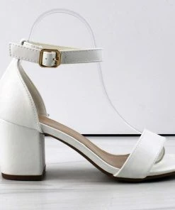 Top Moda Delia-1 Women's Single Band Low Block Heeled Dress Sandals